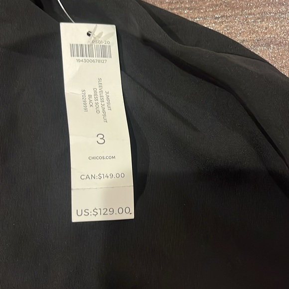 NWT Chico’s Sleeveless Jumpsuit - Picture 5 of 9
